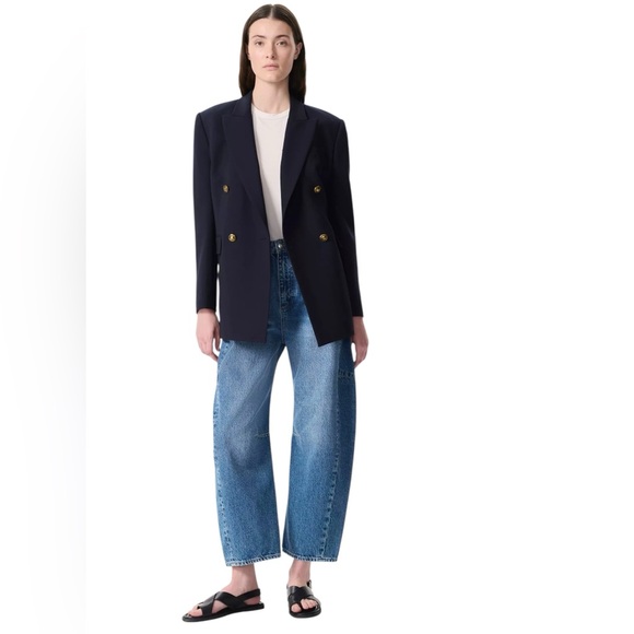 rag & bone Denim - Rag & Bone Blue High-Rise Wide-Leg Jeans The Shea Barrel